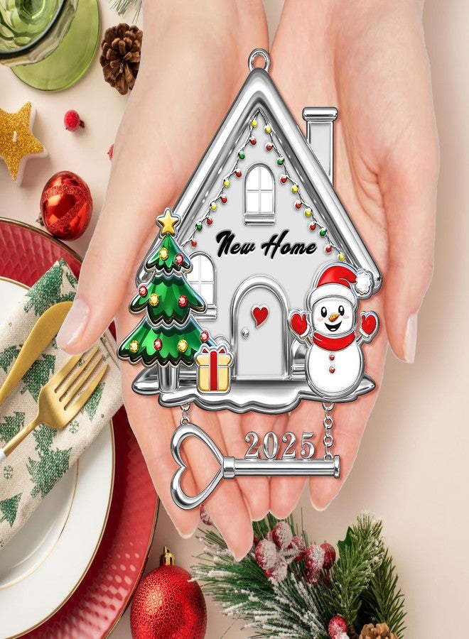 GRMIKBU House Warming Gifts New Home Ornament Metal 2025 - First Christmas in Our New Home Ornament 2025, Christmas Tree Decoration 2025 for New Homeowners, Couple & Family - Image 3